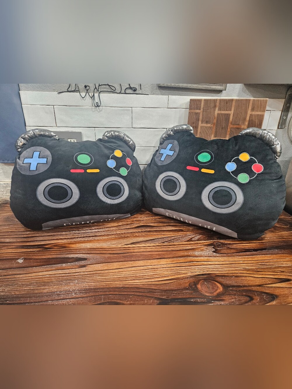 Game Controller Large Plush Pillow Playstation Video Gamer x2